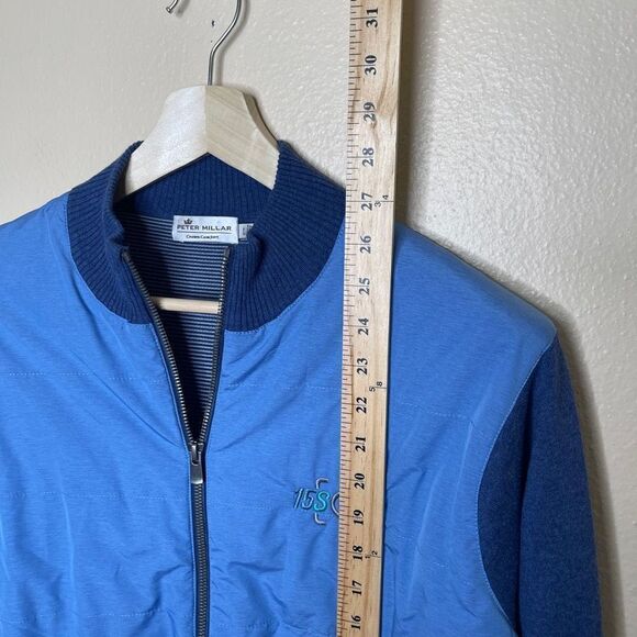 Peter Millar  Mens Large Blue Full Zip Jacket Crown Comfort - Picture 10 of 11